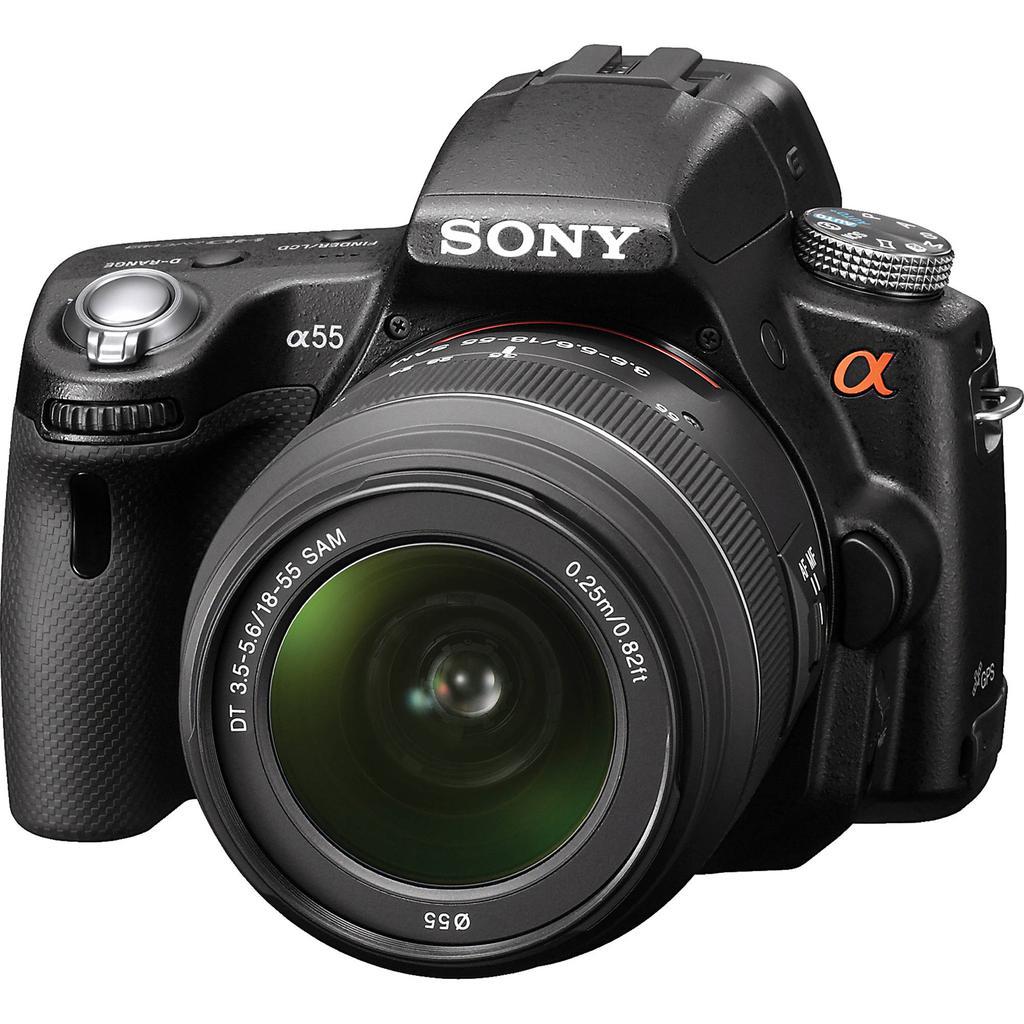 Reflex Alpha 55 - Noir + Sony 18-55mm f/3.5-5.6 DT + 55-200mm f/4-5.6 f/3.5-5.6 + f/4-5.6 Reconditionné - Sony reconditionné disponible sur Backmarket