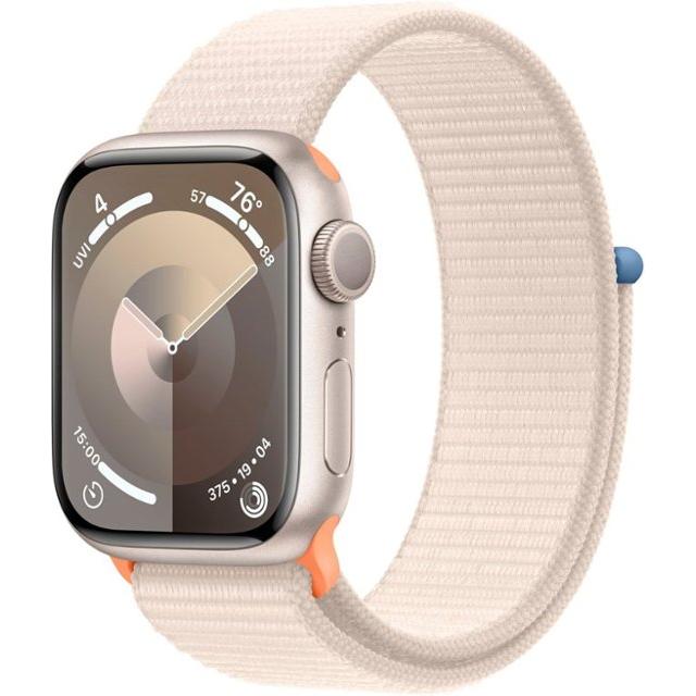 Apple Watch Series 9 (2023) GPS + Cellular 41 mm - Aluminium Lumière stellaire - Boucle sport Lumière stellaire Reconditionné - Apple reconditionné disponible sur Backmarket