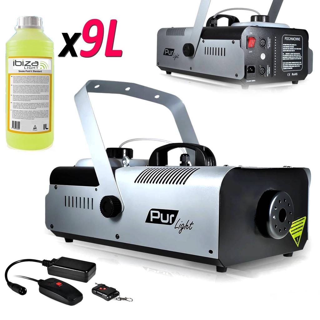 Accessoires audio Pur Light Machine à fumée Pro Sono 1200W + Etrier de fix + 2 télécommandes NEWARK1200 + 9L Liquide Reconditionné - N/A reconditionné disponible sur Backmarket