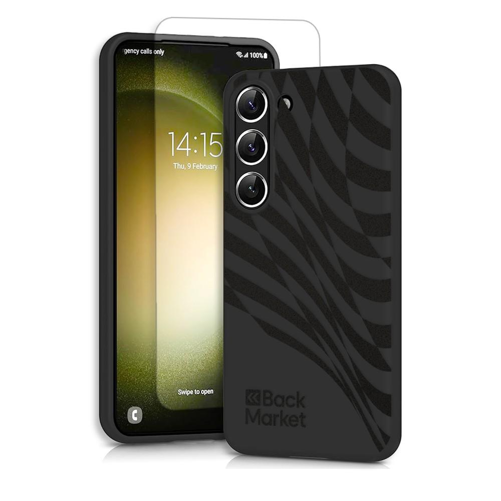 Coque Back Market Galaxy S23 et écran de protection - Plastique recyclé - Noir Reconditionné - Back Market reconditionné disponible sur Backmarket