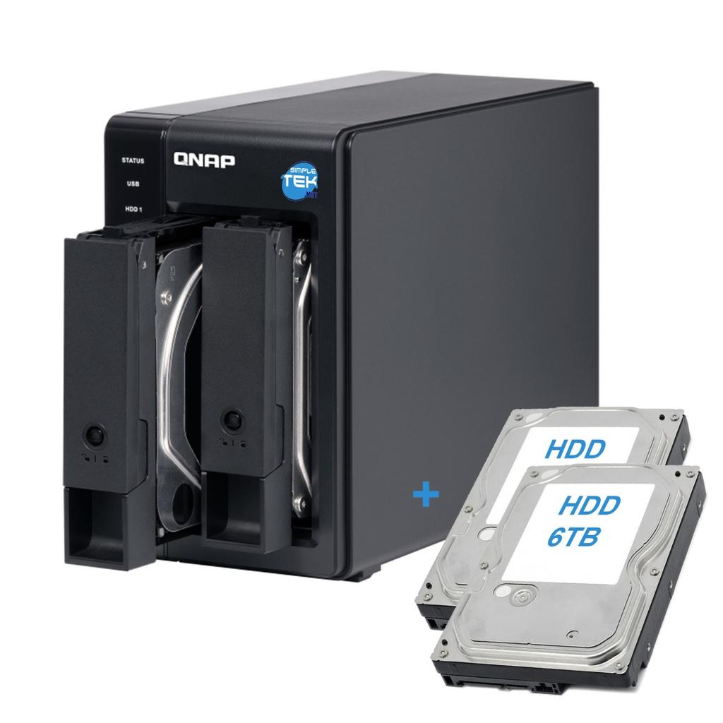 Qnap TR-002 DAS Storage 2-Bay - 12000GB - 0 GB RAM Microprocessor with hardware RAID Reconditionné - QNAP reconditionné disponible sur Backmarket