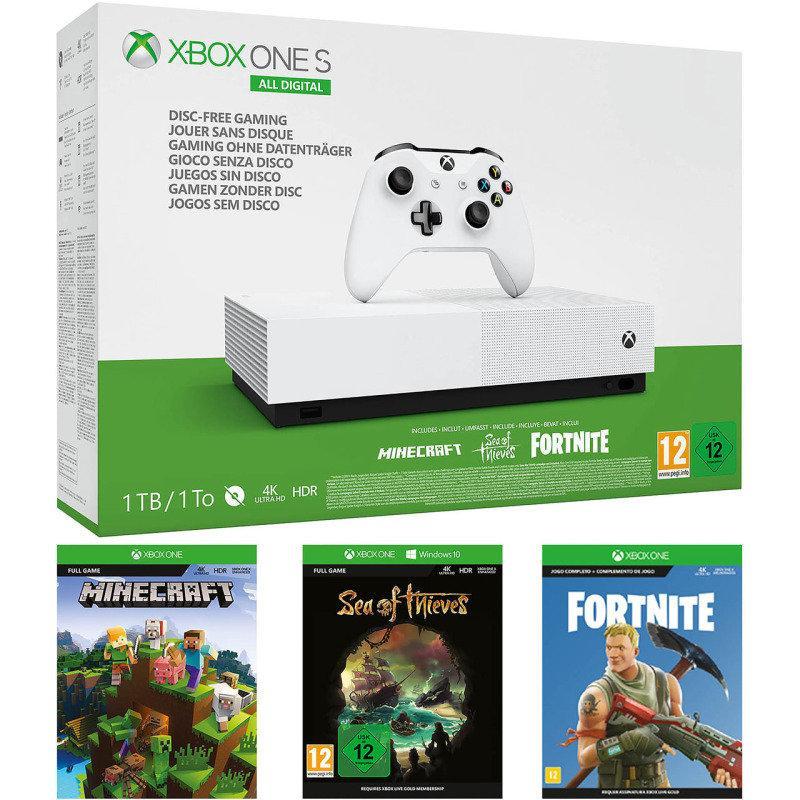 Acheter Xbox One S 1000Go - Blanc - Edition limitée All Digital + Sea of Thieves + Fortnite + Minecraft Reconditionné - 353,28 € Xbox One S 1000Go - Blanc - Edition limitée All Digital + Sea of Thieves + Fortnite + Minecraft Reconditionné - Microsoft reconditionné disponible sur Backmarket