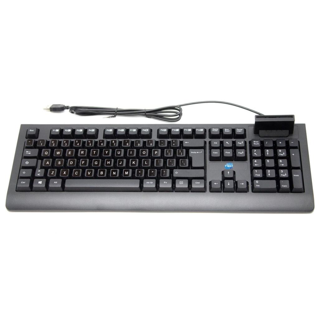 Clavier Simpletek QWERTY Anglais (US) Wired with Smart Card Reader, with stickers Reconditionné - N/A reconditionné disponible sur Backmarket