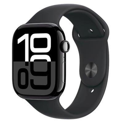 Apple Watch Series 10 (2024) GPS + Cellular 42 mm - Aluminium Noir de jais - Bracelet sport Noir Reconditionné - Apple reconditionné disponible sur Backmarket