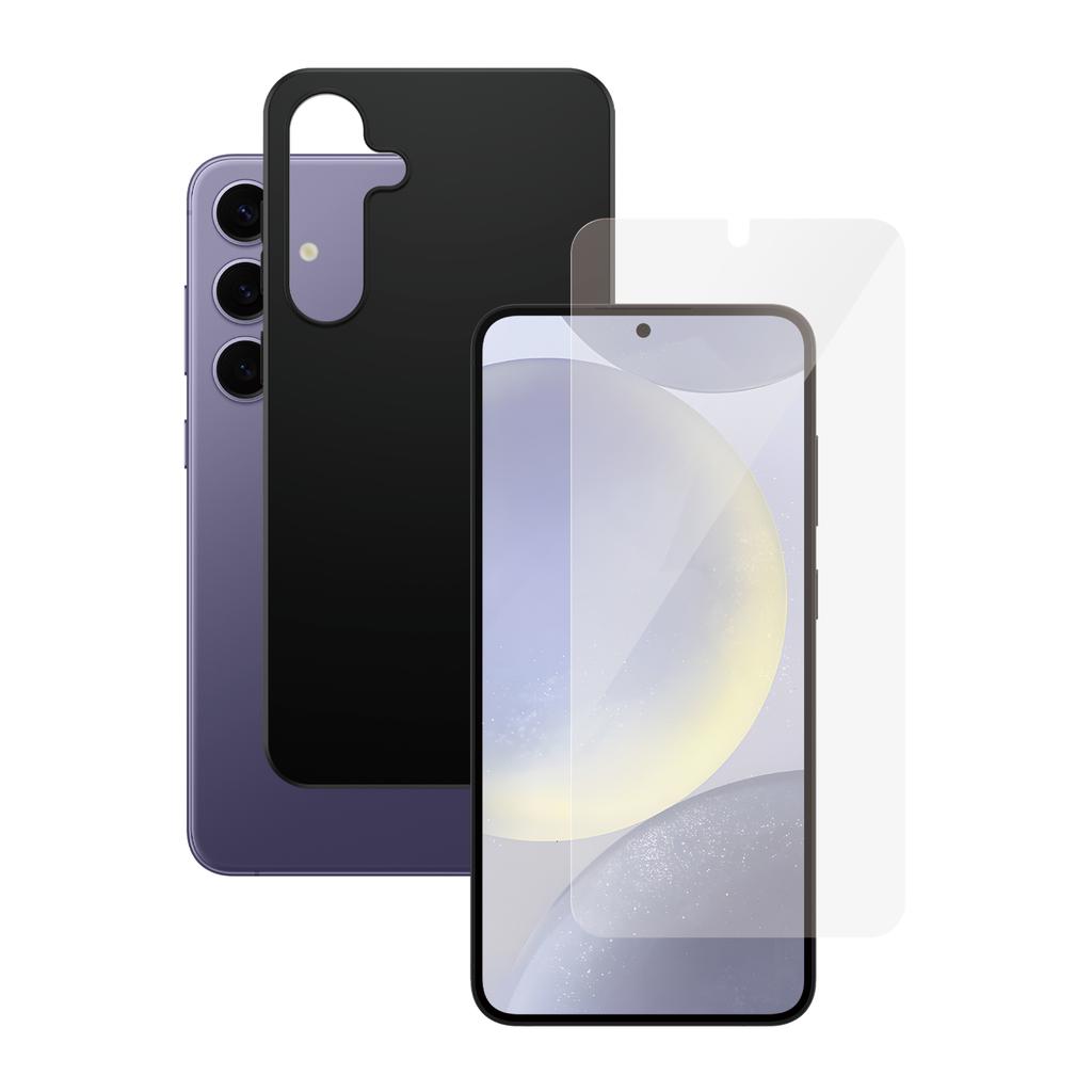 Coque Galaxy S24+ et écran de protection - Silicone - Noir Reconditionné - PanzerGlass reconditionné disponible sur Backmarket