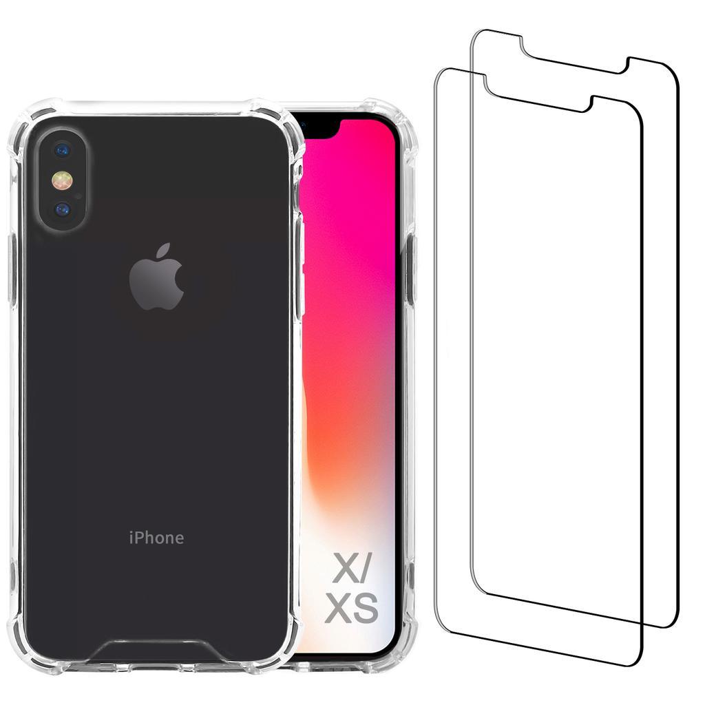 Coque iPhone X/iPhone XS et 2 écrans de protection - Plastique recyclé - Transparent Reconditionné - N/A reconditionné disponible sur Backmarket