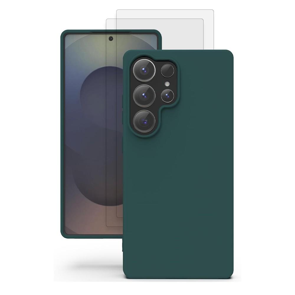 Coque Galaxy S25 Ultra et 2 écrans de protection - Silicone - Verte Reconditionné - N/A reconditionné disponible sur Backmarket