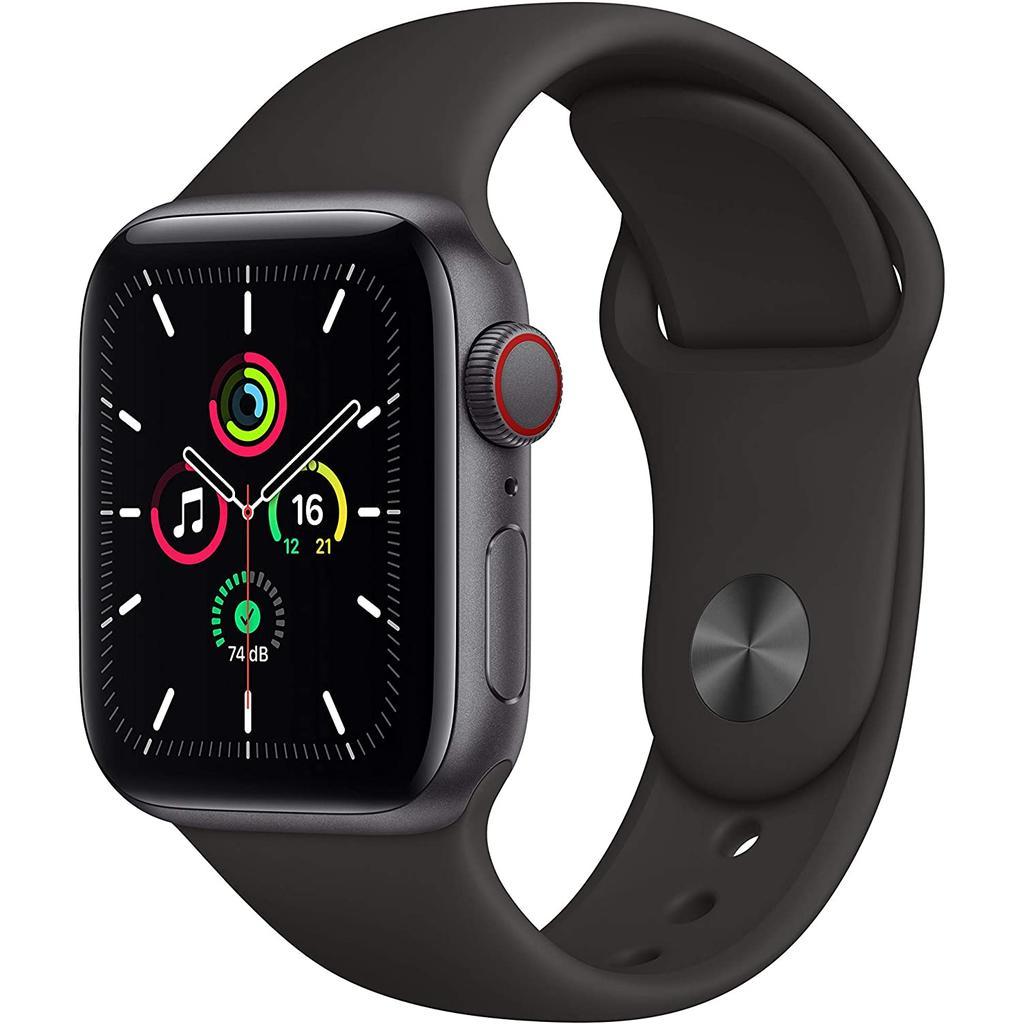 Apple Watch Series SE 1 (2020) GPS + Cellular 44 mm - Aluminium Gris sidéral - Bracelet sport Noir Reconditionné - Apple reconditionné disponible sur Backmarket