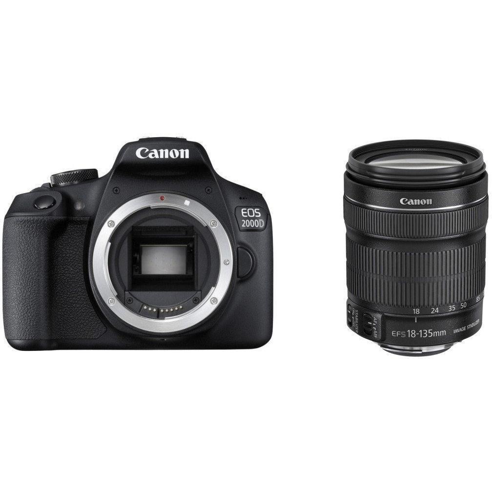 Reflex EOS 2000D - Noir + Canon EF-S 18-135mm f/3.5-5.6 IS STM f/3.5-5.6 Reconditionné - Canon reconditionné disponible sur Backmarket