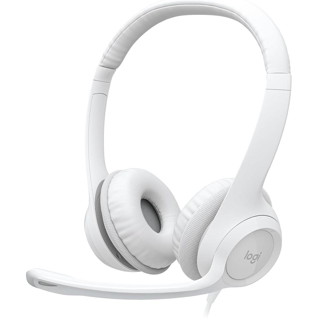 Casque filaire avec micro Logitech H390 - Blanc Reconditionné - Logitech reconditionné disponible sur Backmarket