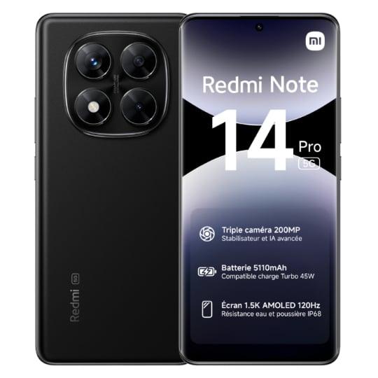 Xiaomi Redmi Note 14 Pro 5G 256 Go - Noir - Débloqué Reconditionné - Xiaomi reconditionné disponible sur Backmarket
