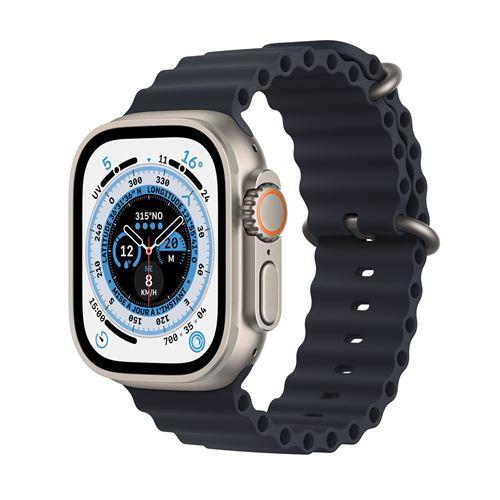 Apple Watch Ultra (2022) GPS + Cellular 49 mm - Titane Titane naturel - Bracelet Océan Noir
