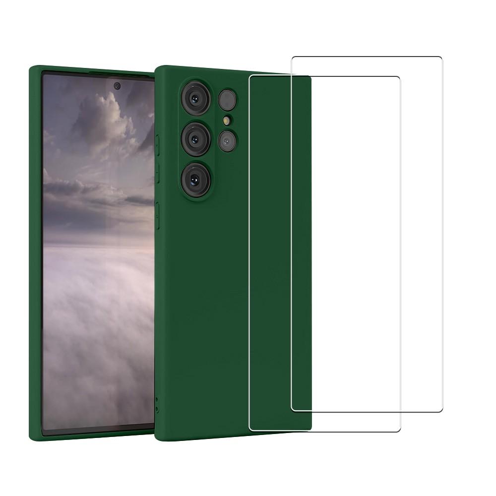 Coque Galaxy S23 Ultra et 2 écrans de protection - Silicone - Vert Reconditionné - N/A reconditionné disponible sur Backmarket