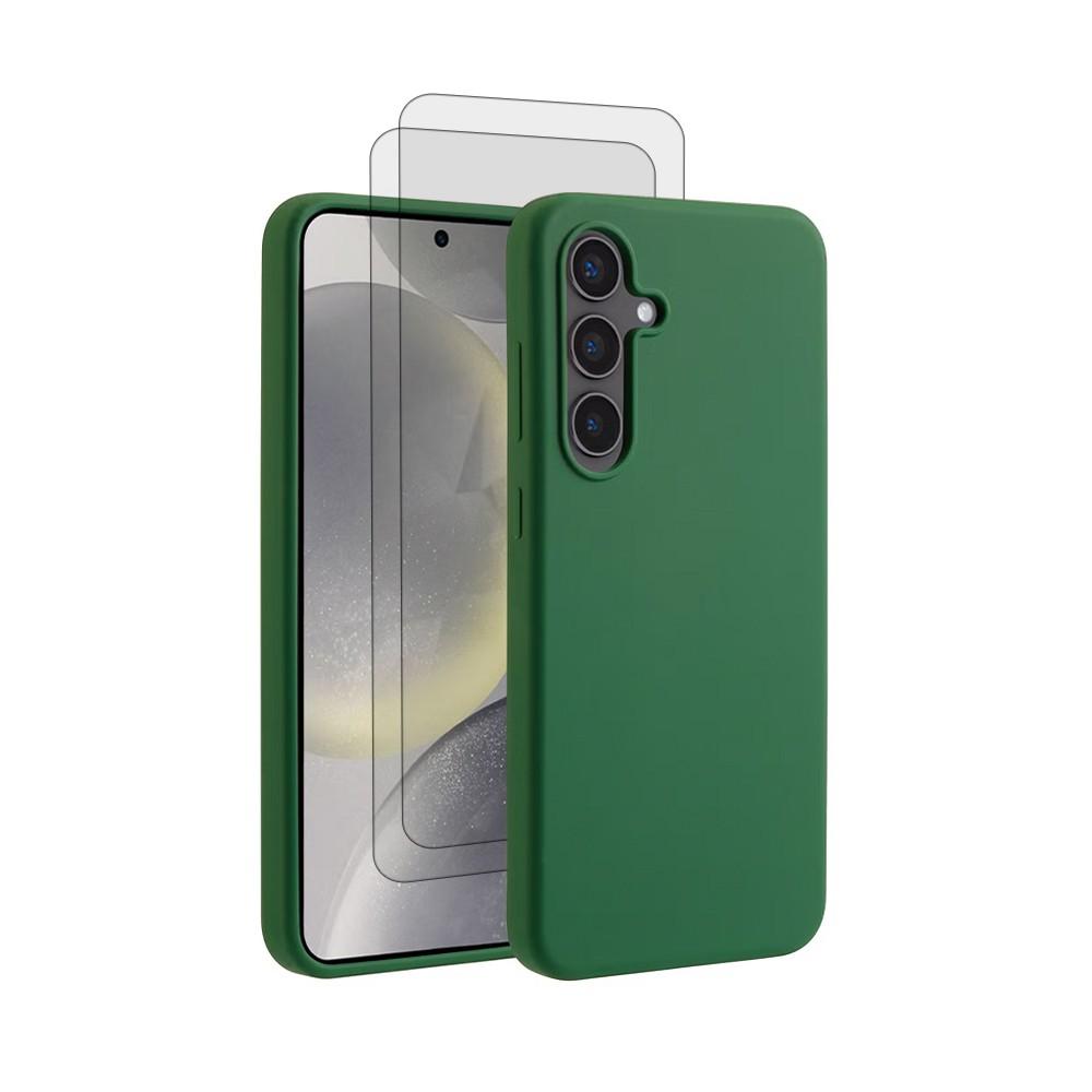 Coque Galaxy S24 et 2 écrans de protection - Silicone - Vert Reconditionné - N/A reconditionné disponible sur Backmarket