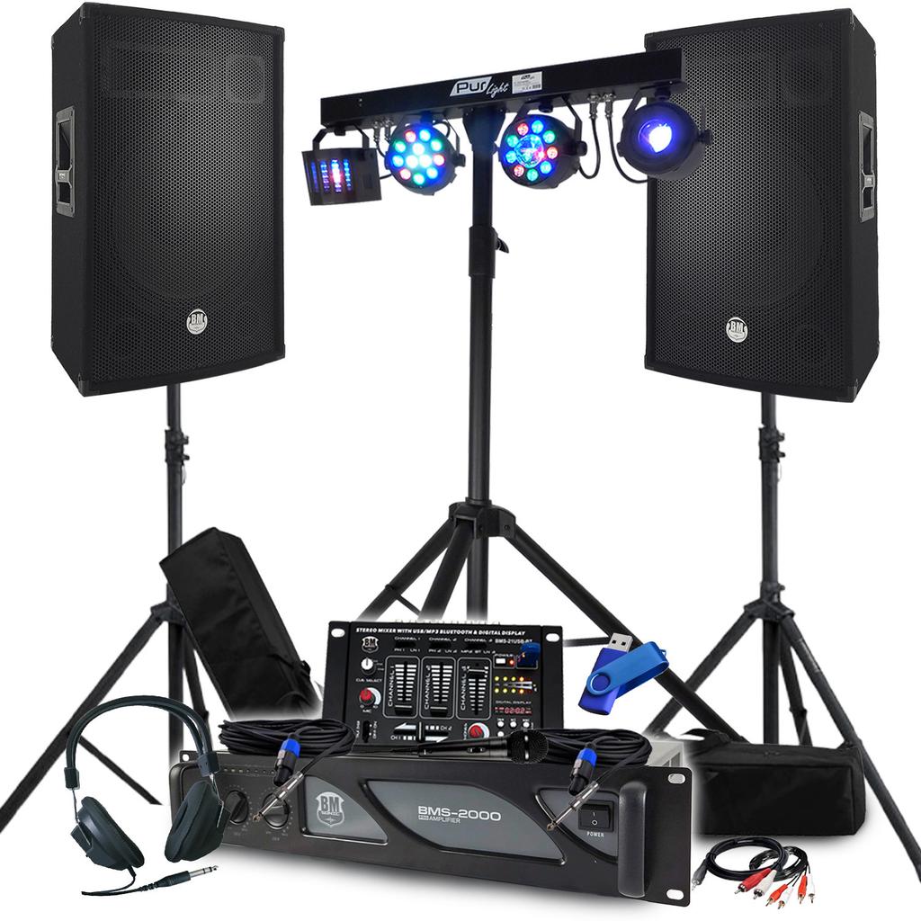 Enceintes sono Bm Sonic Pack Sono 4400W Ampli 2000W Reconditionné - N/A reconditionné disponible sur Backmarket