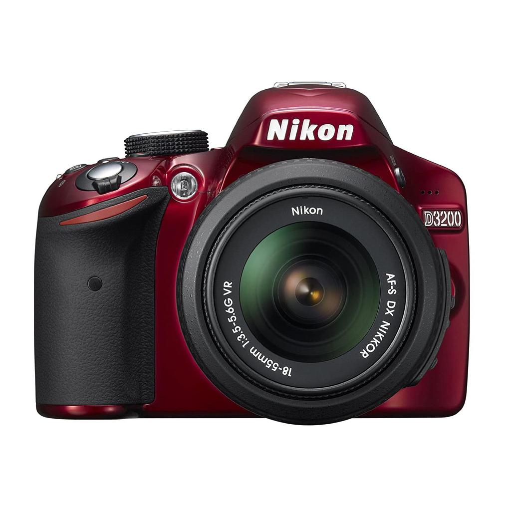Reflex D3200 - Rouge + Nikon Nikkor AF-S DX 18-55mm f/3.5-5.6G VR f/3.5-5.6 Reconditionné - Nikon reconditionné disponible sur Backmarket