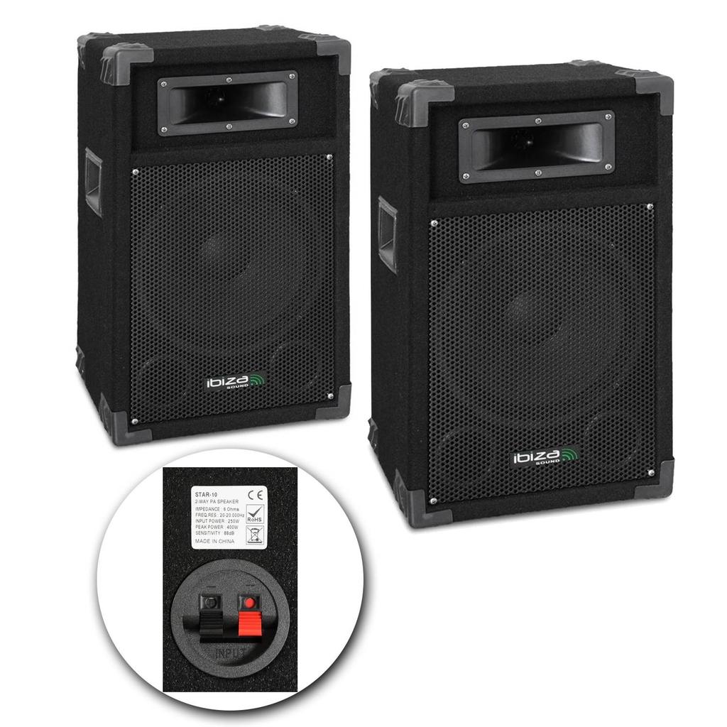 Enceintes sono Ibiza Sound Pack sono 480W + table de mixage + 2 HP + mic+ Clé USB 32G Reconditionné - Ibiza Sound reconditionné disponible sur Backmarket