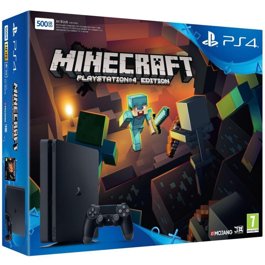 PlayStation 4 Slim 500Go - Noir + Minecraft Reconditionné - Sony reconditionné disponible sur Backmarket