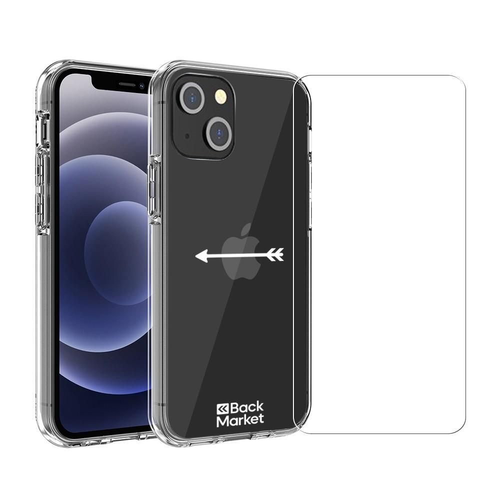 Acheter Coque Back Market iPhone 13 et écran de protection - Plastique recyclé - Transparent Reconditionné - 18,99 € Coque Back Market iPhone 13 et écran de protection - Plastique recyclé - Transparent Reconditionné - Back Market reconditionné disponible sur Backmarket