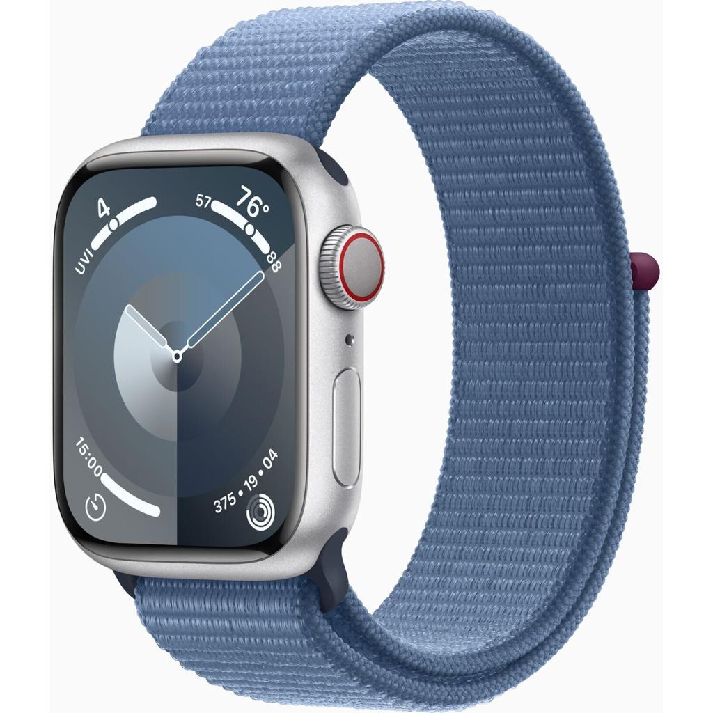 Apple Watch Series 9 (2023) GPS + Cellular 41 mm - Aluminium Argent - Boucle sport Bleu Reconditionné - Apple reconditionné disponible sur Backmarket