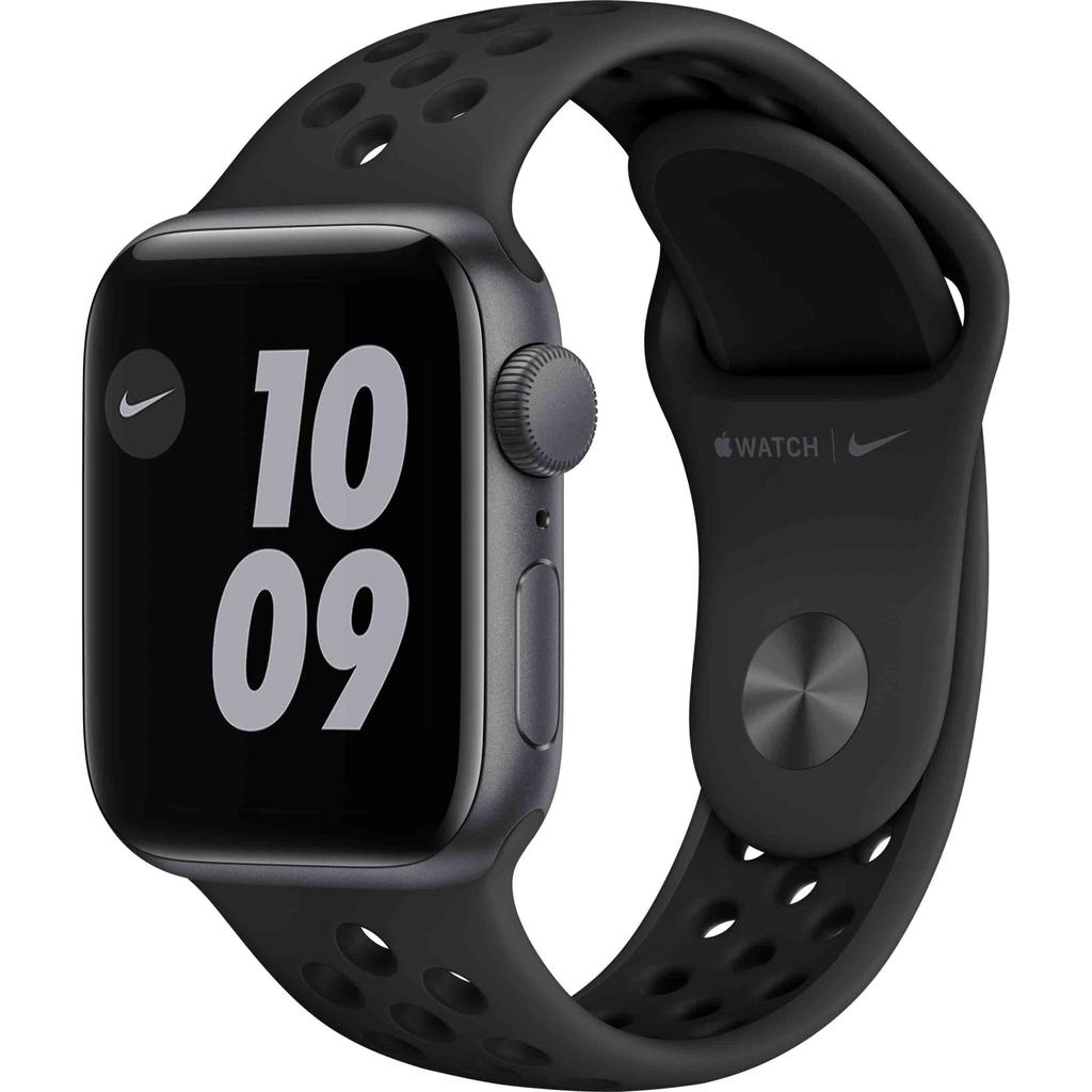 Apple Watch Series SE 1 (2020) GPS 40 mm - Aluminium Gris sidéral - Bracelet sport Nike Noir - Reconditionné Apple sur Backmarket