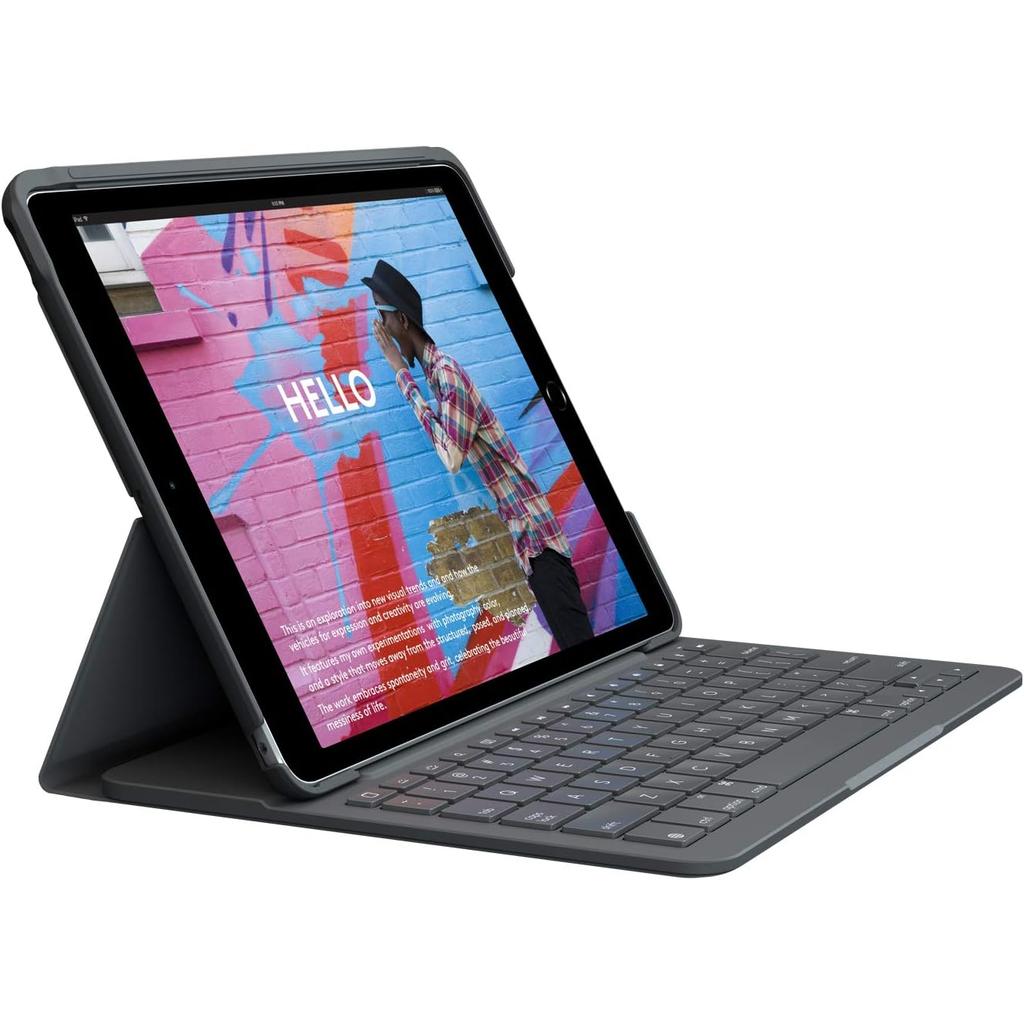 Clavier Logitech QWERTZ Allemand Slim Folio iPad 7 Reconditionné - Logitech reconditionné disponible sur Backmarket