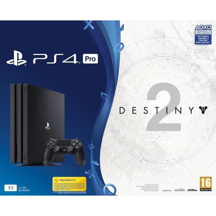 PlayStation 4 Pro 1000Go - Noir + Destiny 2 Reconditionné - Sony reconditionné disponible sur Backmarket