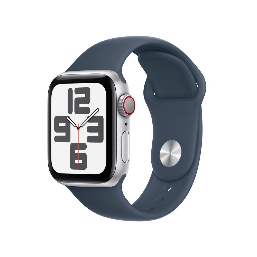 Apple Watch Series SE 2 (2022) GPS 40 mm - Aluminium Argent - Bracelet sport Bleu