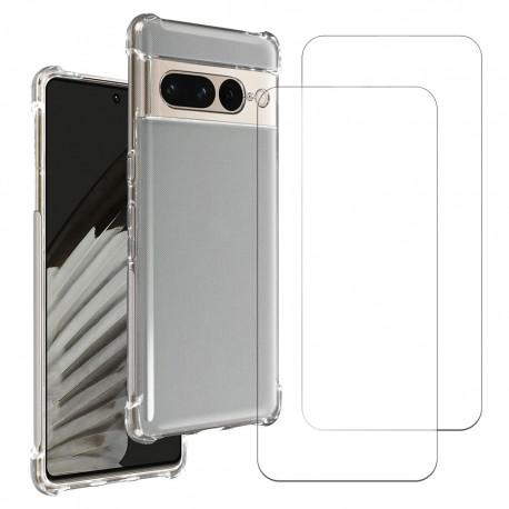 Coque Google Pixel 7 et 2 écrans de protection - TPU - Transparent Reconditionné - N/A reconditionné disponible sur Backmarket
