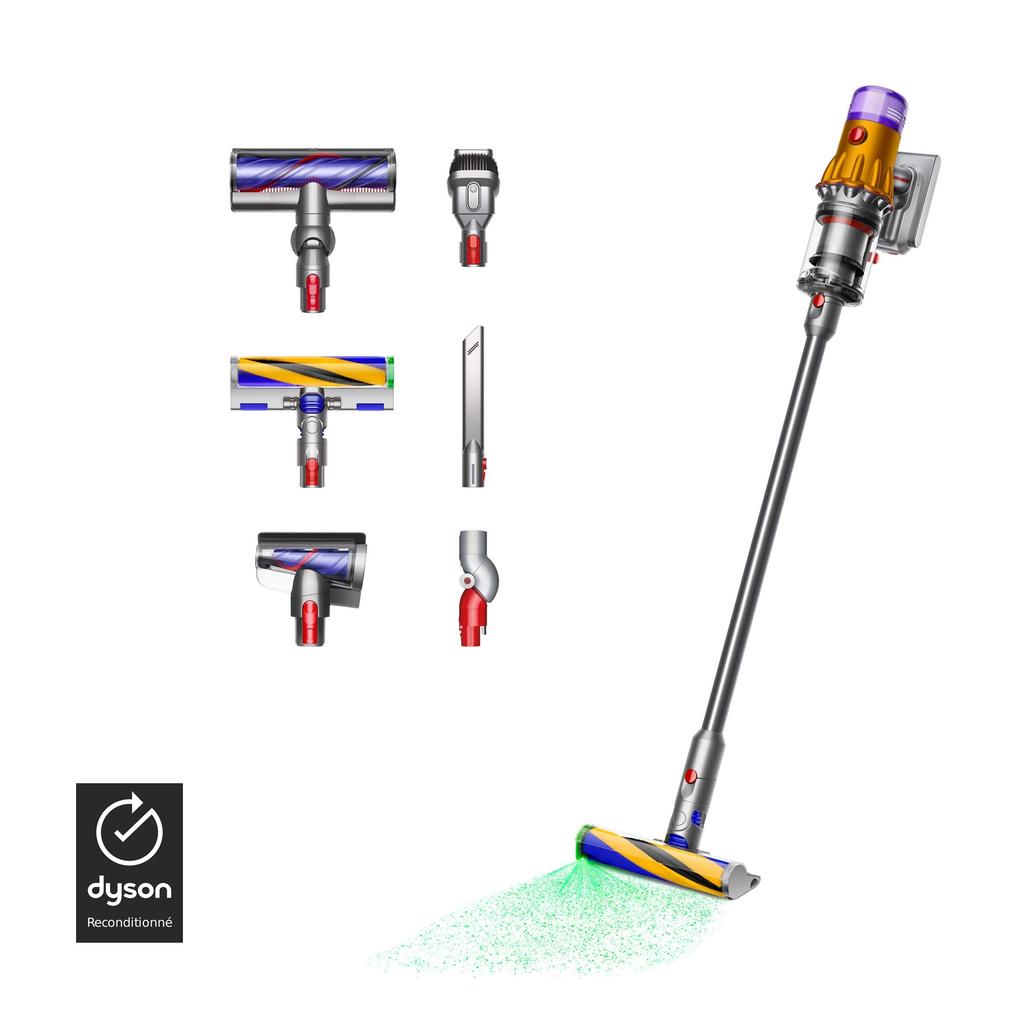 Dyson V12 Detect Slim Absolute (autres accessoires) - Jaune/Nickel Reconditionné - Dyson reconditionné disponible sur Backmarket