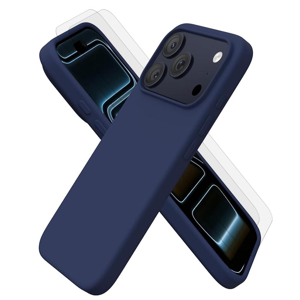Coque iPhone 17 Pro Max et 2 écrans de protection - Silicone - Bleu Reconditionné - N/A reconditionné disponible sur Backmarket