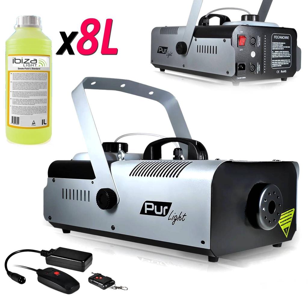 Accessoires audio Pur Light Machine à fumée Pro Sono 1200W + Etrier de fix + 2 télécommandes NEWARK1200 + 8L Liquide