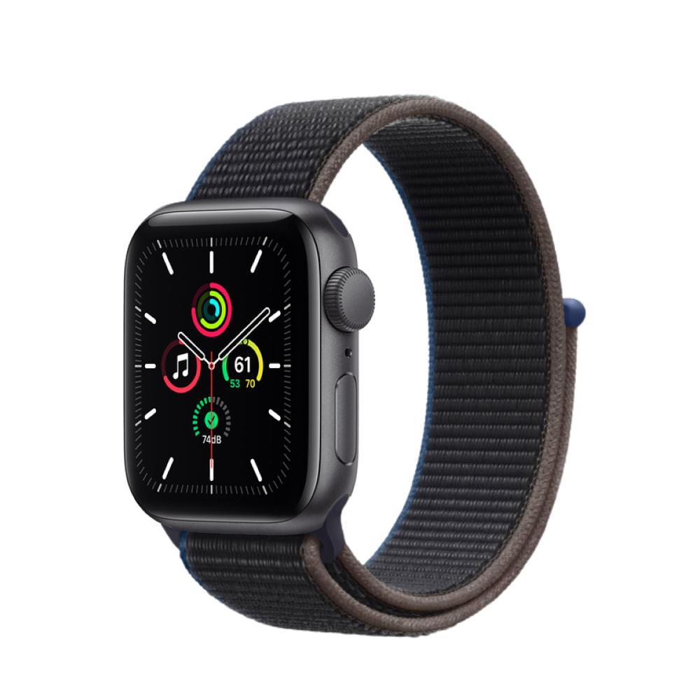 Apple Watch Series SE 1 (2020) GPS 44 mm - Aluminium Gris sidéral - Boucle sport Noir
