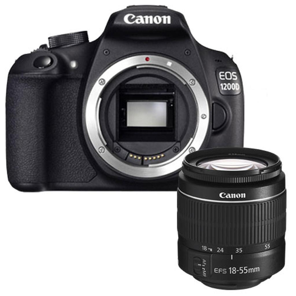 Reflex EOS 1200D - Noir + Canon EF-S 18-55mm f/3.5-5.6 IS STM f/3.5-5.6 Reconditionné - Canon reconditionné disponible sur Backmarket