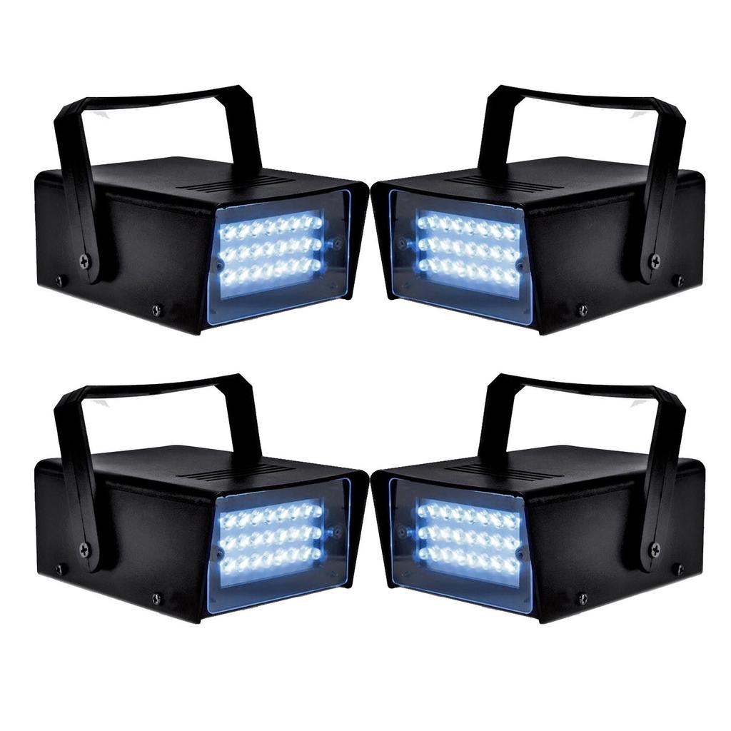 Éclairage STROBOSCOPES Mini LytOr 26 LEDS blanches Pack de 4