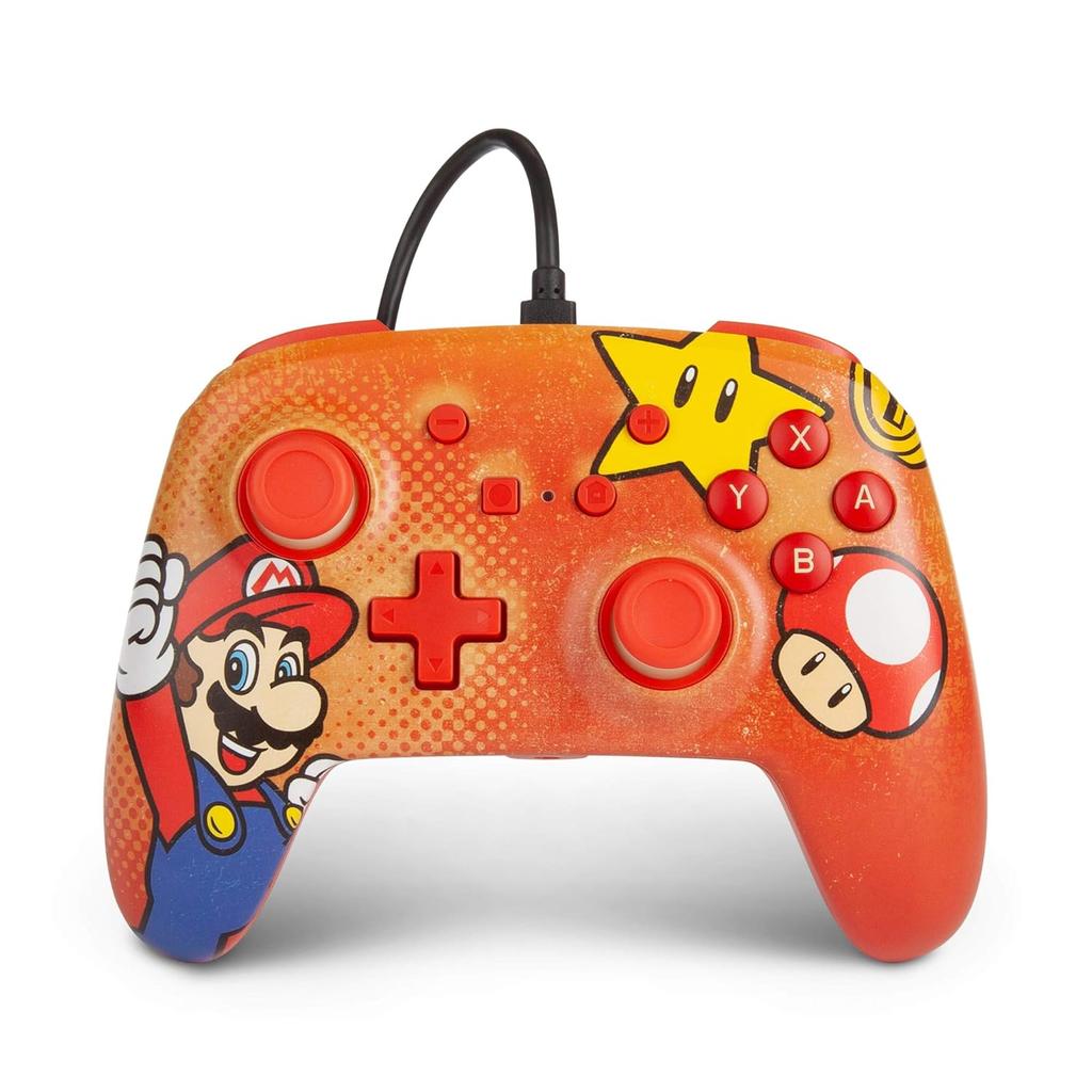Manette Nintendo Switch Powera Enhanced Wired Controller for Nintendo Switch Mario Vintage