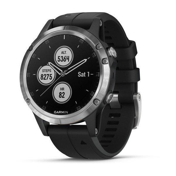 Montre Garmin Cardio GPS Fēnix 5S Plus - Noir/Argent
