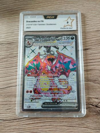 Carte pokémon Dracaufeu ex fa 215 ev3 flammes obsidiennes