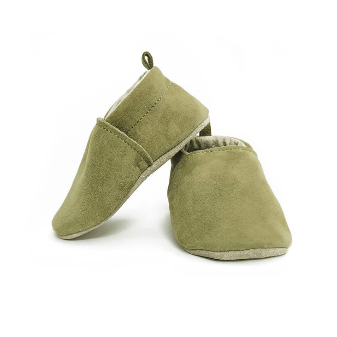 Kapoune - Chaussons en cuir Vert