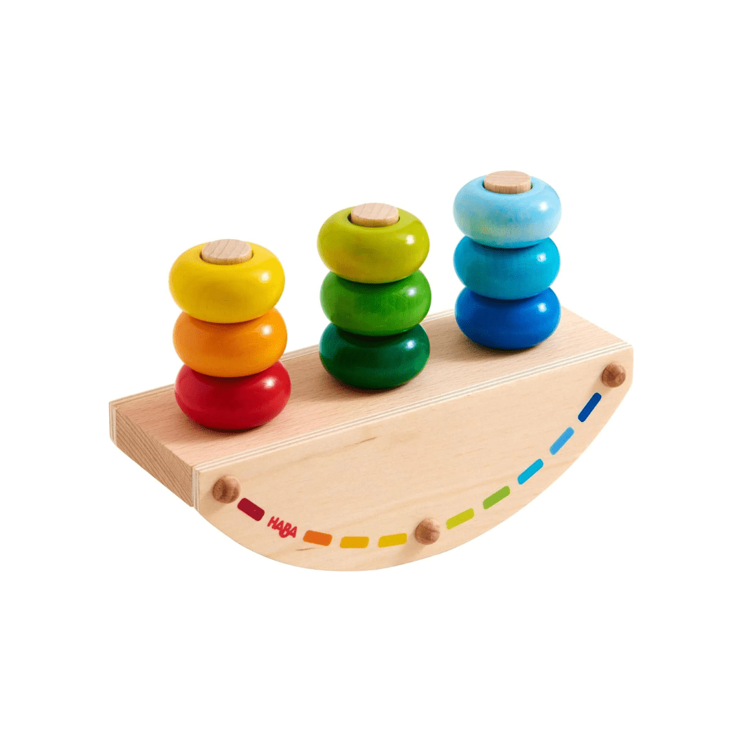 Haba - Jeu à enficher équilibre arc-en-ciel