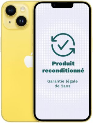 Smartphone APPLE iPhone 14 Jaune 128Go Excellent État - Bon état -  reconditionné (offre indisponible)