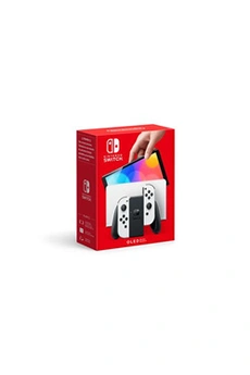 Switch (modèle OLED) avec station d'accueil et manettes Joy-Con blanches