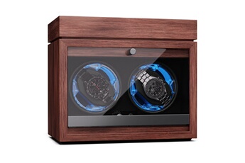 Brienz 2 remontoir de montre 2 montres 4 modes aspect bois éclairage Marron Bon état - Klarstein reconditionné disponible sur Darty