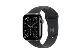Watch Series 11 GPS + Cellular 46mm Boitier en Titane Ardoise avec Bracelet Sport Noir - S/M Très bon état - Apple reconditionné disponible sur Darty