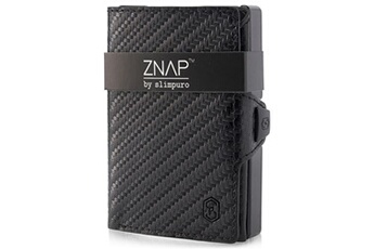 Portefeuille porte-monnaie - ZNAP Slim - 12 cartes max. - 8 x 1,8 x 6 cm - saffiano noir Bon état - N/A reconditionné disponible sur Darty