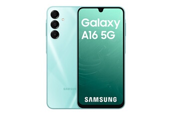 Acheter GALAXY A16 5G 128GO TURQUOISE Très bon état - 206,00 € GALAXY A16 5G 128GO TURQUOISE Très bon état - Samsung reconditionné disponible sur Darty