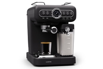 Machine à Café Mousseur de Lait Machines à Expresso 19 Bar 1350W Qualité Barista - Noir - Bon état Klarstein sur Darty