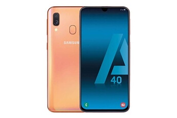Galaxy A40 - 4G smartphone - double SIM - RAM 4 Go / Mémoire interne 64 Go - microSD slot - écran OEL - 5.9"" - 2340 x 1080 pixels - 2x caméras Bon état - Samsung reconditionné disponible sur Darty