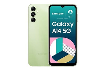 Galaxy A14 64Go Lime 5G Bon état - Samsung reconditionné disponible sur Darty