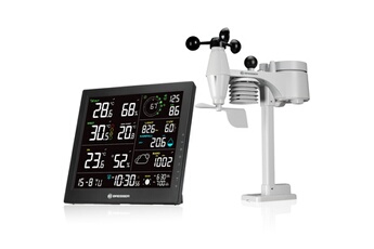 Station meteo WiFi avec ecran 10'' pour mesurer lire et publier des donnees locales 7004406 Très bon état - Bresser reconditionné disponible sur Darty